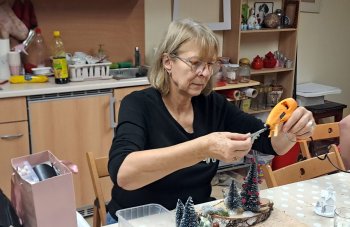 Vianočné aranžmány na dreve